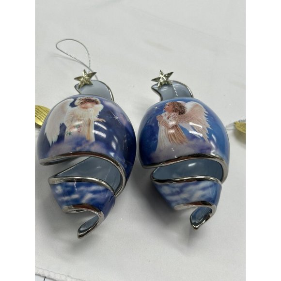 Two Starlight Blessings. Heirloom Porcelain Ornament Collection By Dona Gelsinge - Picture 10 of 11